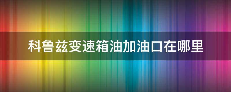 科鲁兹变速箱油加油口在哪里（科鲁兹变速箱加油口在哪个位置）