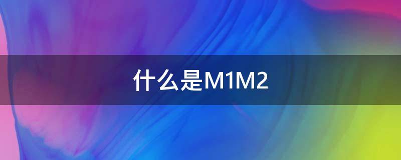 什么是M1M2 什么是m1m2培训