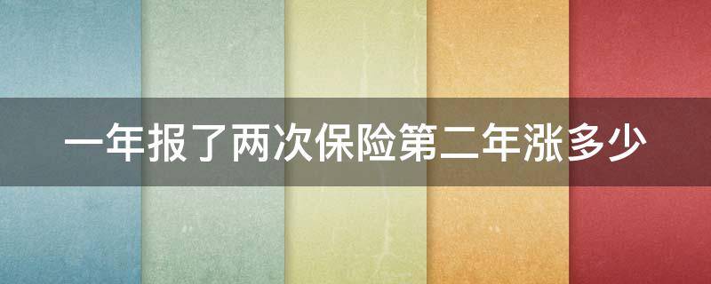 一年报了两次保险第二年涨多少（一年报了两次保险第二年涨多少之后第二年没抱过保险）