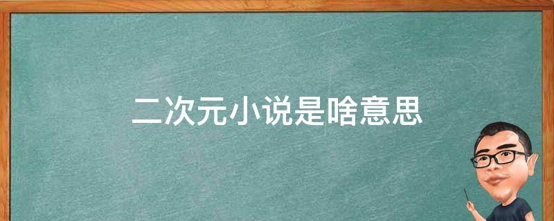 二次元小说是啥意思（小说是二次元还是一次元）