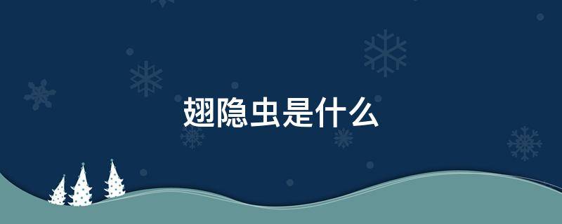 翅隱蟲是什么 隱翅蟲是什么?