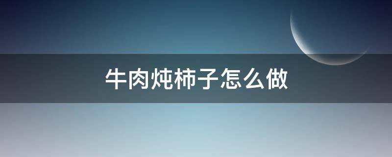 牛肉炖柿子怎么做（牛肉炖柿子怎么做好吃）