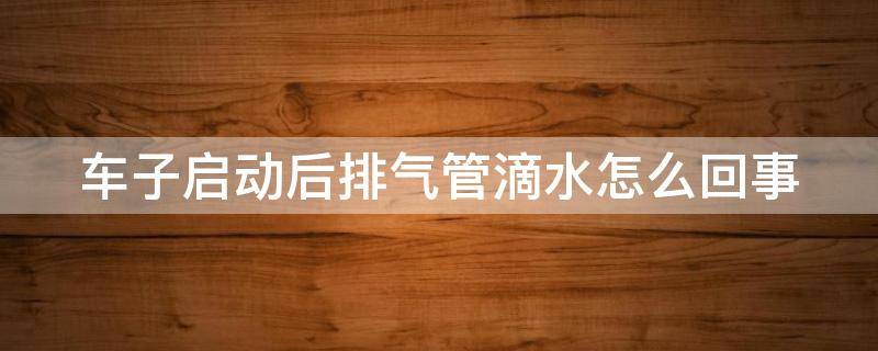 车子启动后排气管滴水怎么回事（汽车启动后排气管滴水怎么回事）