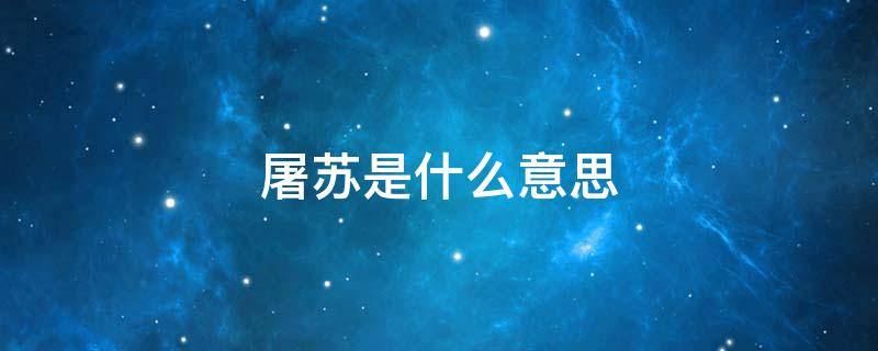 屠苏是什么意思 屠苏是什么意思春风送暖入屠苏