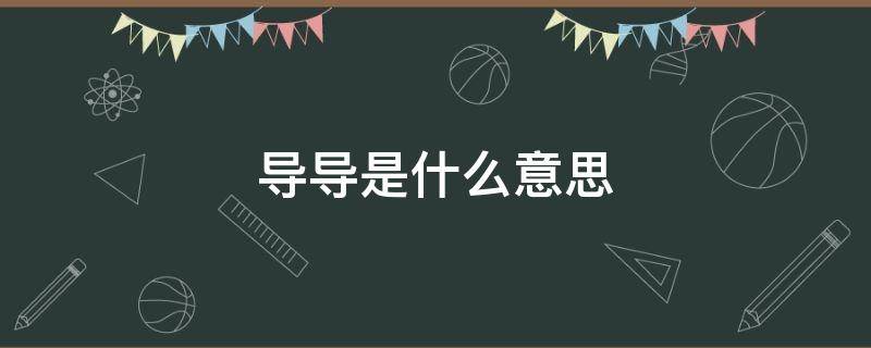 导导是什么意思 导导是什么意思?