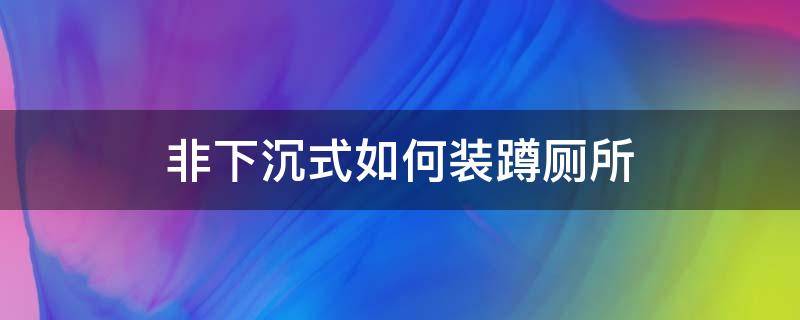 非下沉式如何裝蹲廁所 非下沉式衛(wèi)生間如何裝坐廁