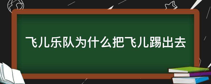 飞儿乐队为什么把飞儿踢出去 飞儿乐队主唱被踢出