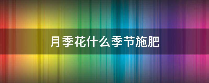 月季花什么季節(jié)施肥 月季花什么時(shí)候施肥合適