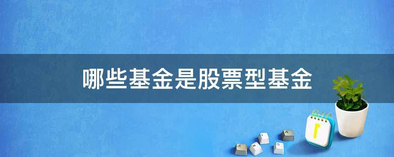 哪些基金是股票型基金 哪些基金属于股票型基金