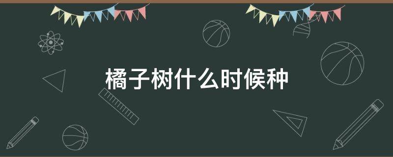 橘子树什么时候种 橘子树什么时候种植成活率高