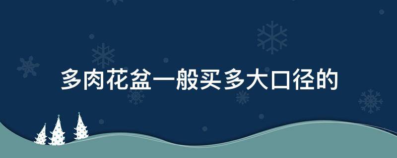 多肉花盆一般买多大口径的 多肉花盆直径最好几厘米