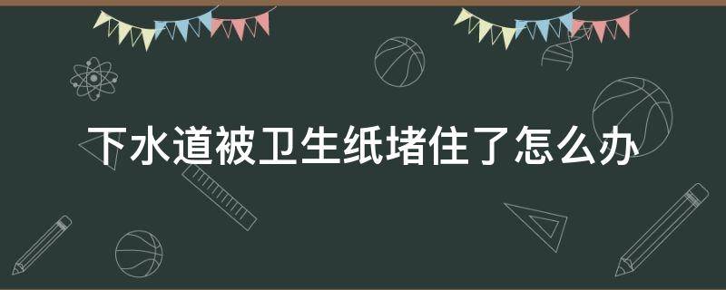 下水道被卫生纸堵住了怎么办（下水道用卫生纸堵了怎么办）