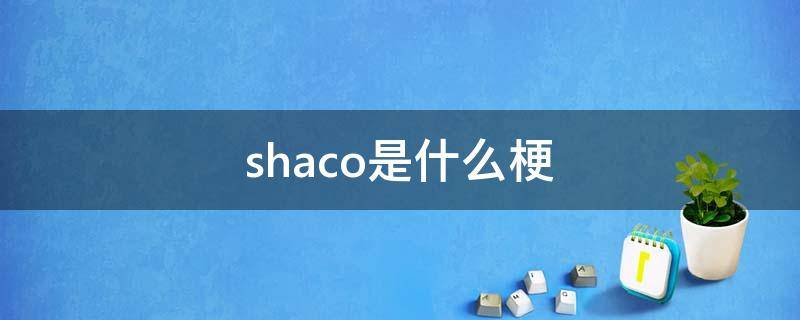 shaco是什么梗（shaco翻译）