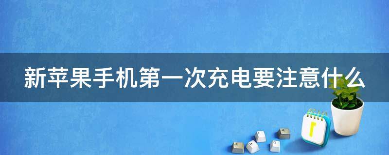 新蘋果手機第一次充電要注意什么（新蘋果手機第一次充電要注意什么呢）