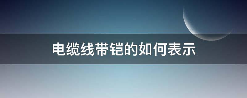 电缆线带铠的如何表示（电缆线带铠是什么意思）