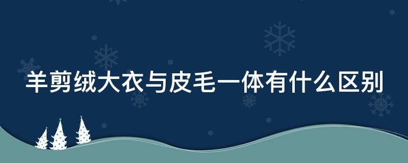 羊剪绒大衣与皮毛一体有什么区别 羊剪绒大衣和皮毛一体的区别