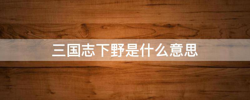 三国志下野是什么意思 三国志战略版下野是什么意思被下野后战功还有吗