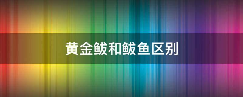 黃金鲅和鲅魚區(qū)別 黃金鲅魚與鲅魚的區(qū)別