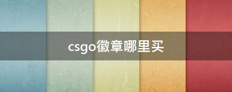 csgo徽章哪里买 csgo官方实体徽章在哪里买