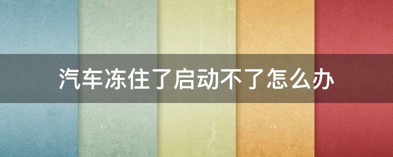 汽车冻住了启动不了怎么办（汽车冻住了打不开门）