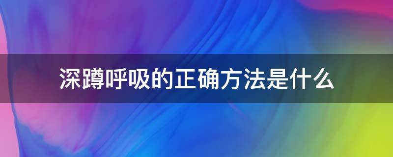 深蹲呼吸的正确方法是什么 深蹲怎么呼吸法