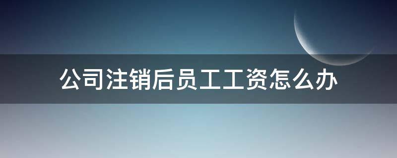 公司注销后员工工资怎么办（公司注销后员工如何处理）