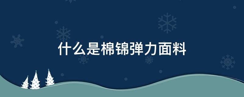 什么是棉錦彈力面料（棉錦彈力面料特性）