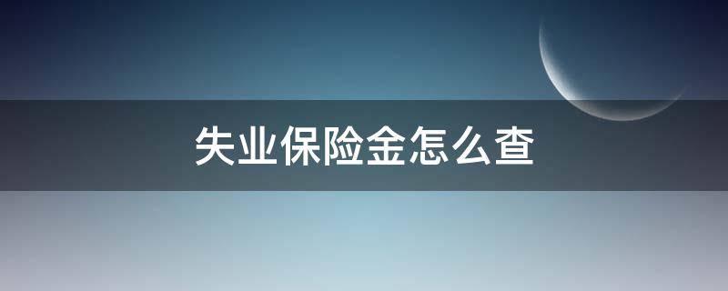 失業(yè)保險金怎么查 失業(yè)保險金怎么查詢