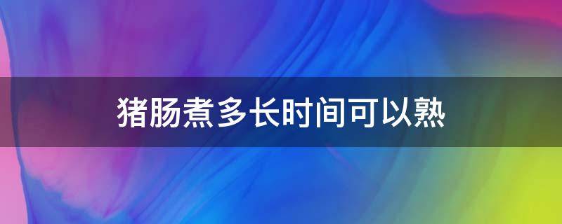 豬腸煮多長(zhǎng)時(shí)間可以熟 豬腸幾分鐘煮熟