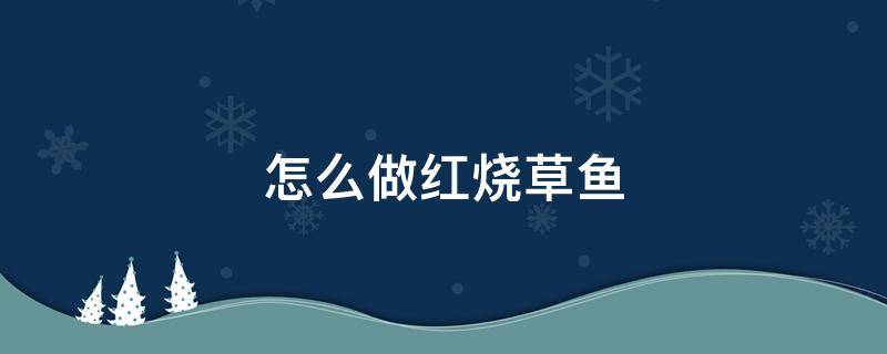 怎么做红烧草鱼 怎么做红烧草鱼块