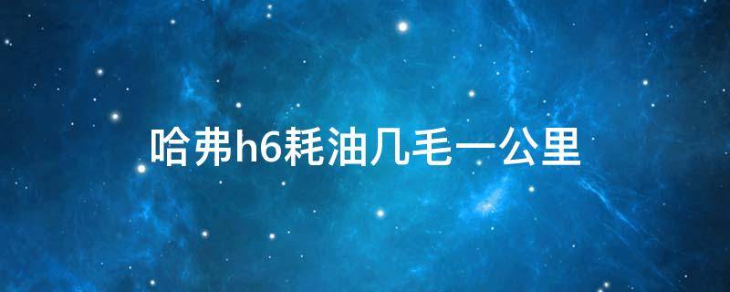 哈弗h6耗油幾毛一公里 哈佛h6油耗1公里幾毛