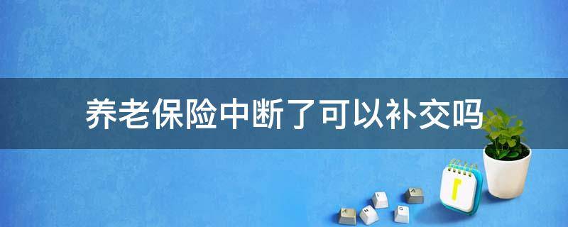 养老保险中断了可以补交吗（养老保险中途断了可以补交吗）