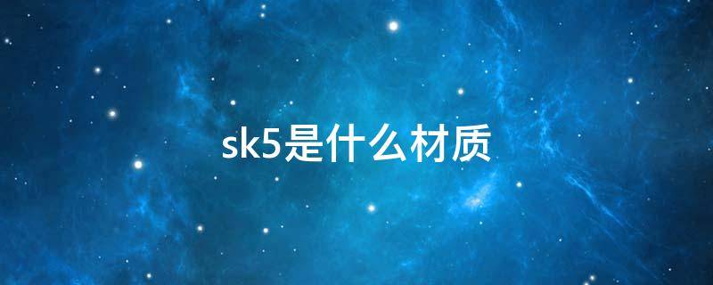 sk5是什么材质 sk5是什么材质生锈吗