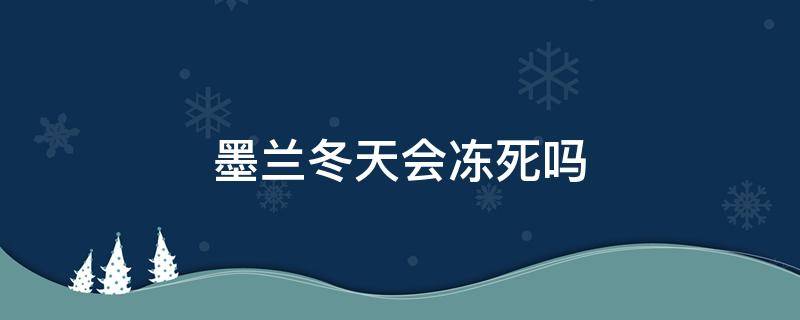 墨蘭冬天會(huì)凍死嗎（墨蘭冬天凍傷是什么癥狀）