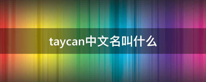 taycan中文名叫什么 保時捷taycan中文名叫什么