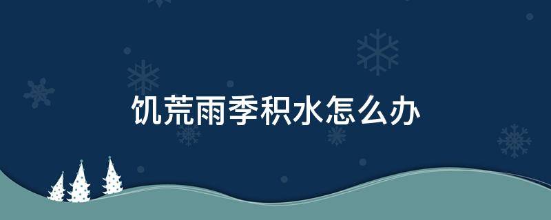 饥荒雨季积水怎么办 饥荒雨水太多了怎么办