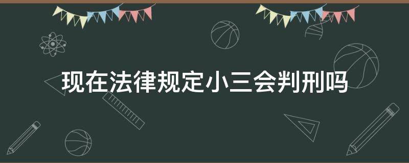 現(xiàn)在法律規(guī)定小三會判刑嗎（法律規(guī)定小三可以判刑嗎?）