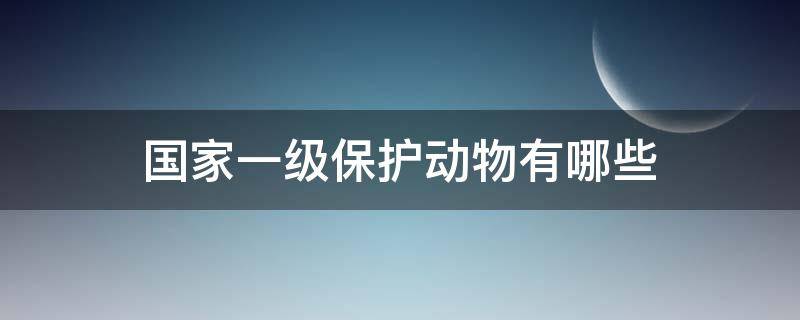 國家一級保護(hù)動(dòng)物有哪些（國家二級保護(hù)動(dòng)物有哪些）