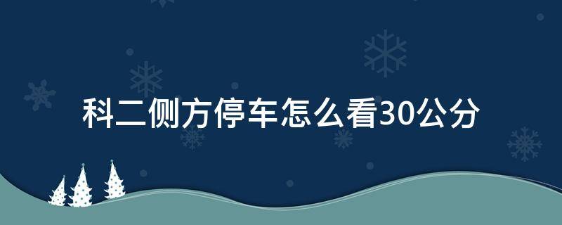 科二侧方停车怎么看30公分（科目二侧方停车怎么找边距线30公分）