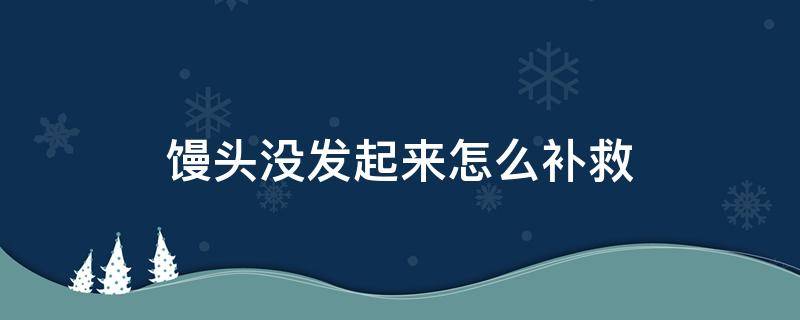 饅頭沒發(fā)起來怎么補(bǔ)救 饅頭沒發(fā)起來怎么補(bǔ)救加白酒嗎