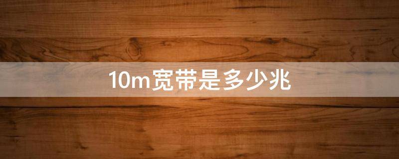 10m寬帶是多少兆 10m的寬帶是多少兆