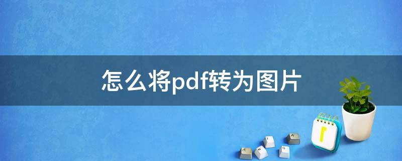 怎么將pdf轉(zhuǎn)為圖片（電腦上怎么將pdf轉(zhuǎn)為圖片）