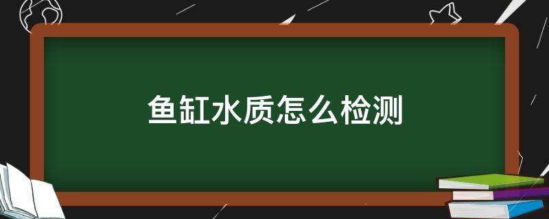 魚缸水質(zhì)怎么檢測（魚缸水質(zhì)怎么檢測好）