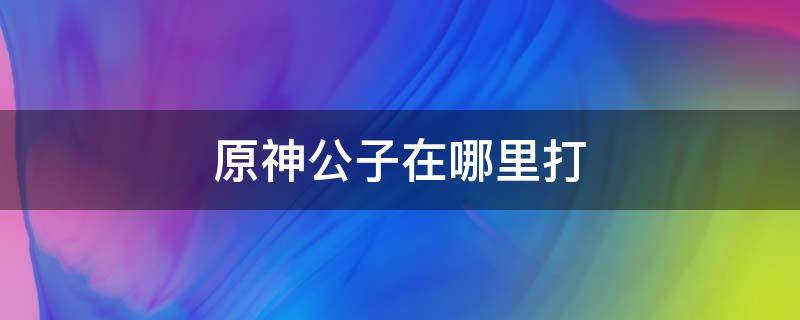 原神公子在哪里打 原神公子打什么位置