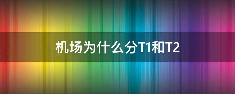 机场为什么分T1和T2（机场T1和T2是什么意思）