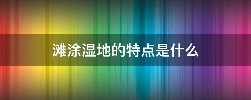 灘涂濕地的特點是什么 下列不屬于灘涂濕地的特點是什么