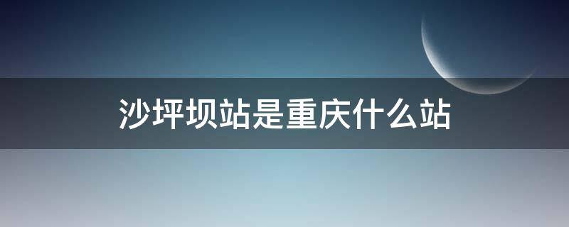 沙坪壩站是重慶什么站（重慶沙坪壩站在哪）