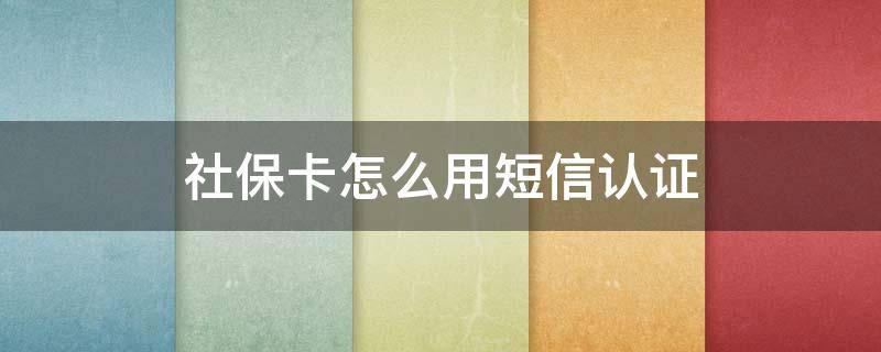 社?？ㄔ趺从枚绦耪J(rèn)證（社保卡怎么接收短信）