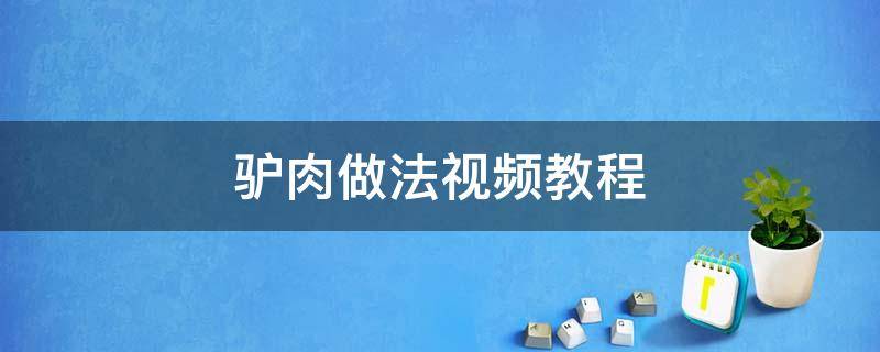 驴肉做法视频教程（驴肉怎么做好吃视频）