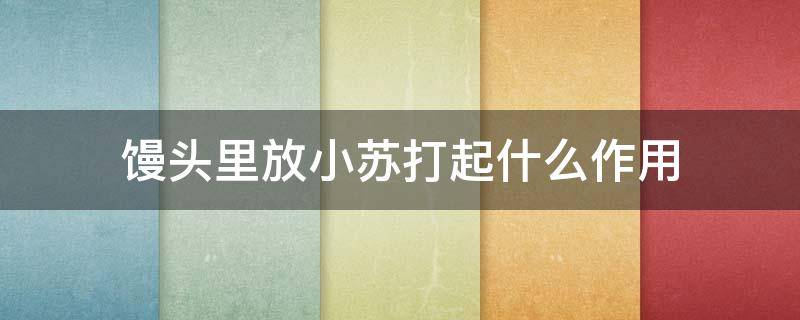 馒头里放小苏打起什么作用 馒头中放入小苏打能有什么作用